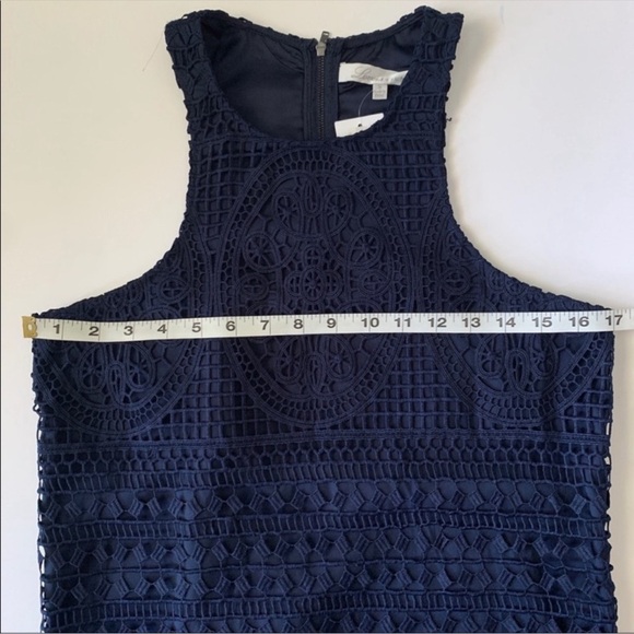 Lovers + Friends Caspian Lace Dress in Navy Blue Size Small - Picture 7 of 8